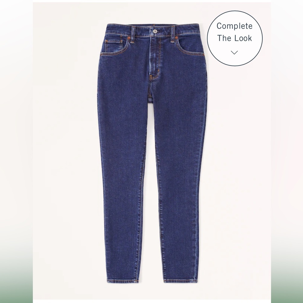 NWT Abercrombie & Fitch Curve Love High Rise Super Skinny Ankle Jean.
